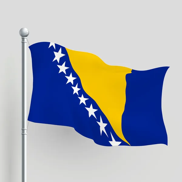 3D vektor Bosnien och Hercegovinas flagga — Stock vektor