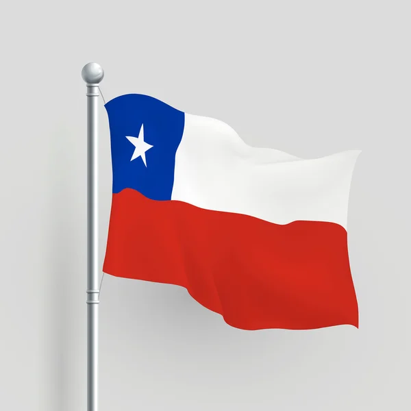 3D wektor flaga chile — Wektor stockowy
