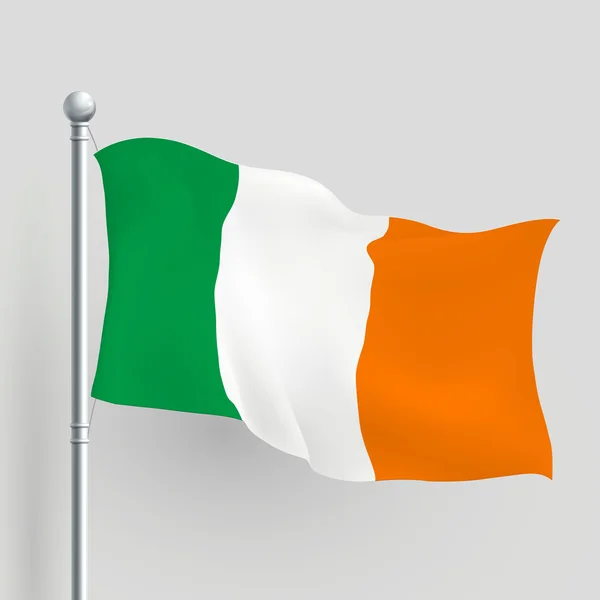 Bandiera 3d vector Irlanda — Vettoriale Stock