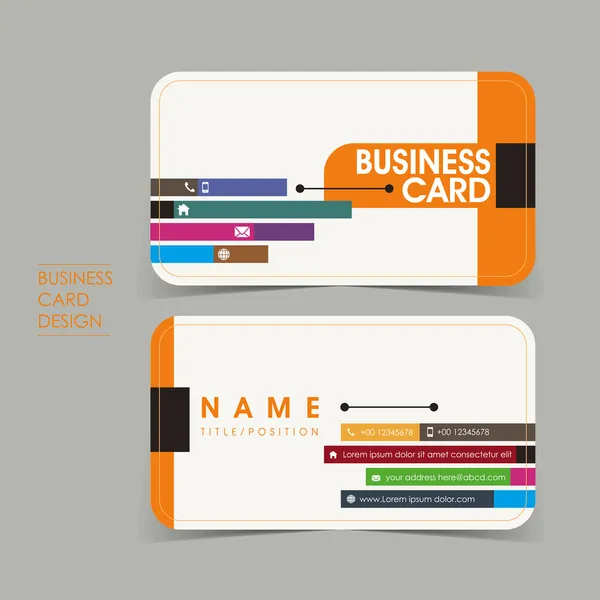 Simple vector business card set template — Stock Vector