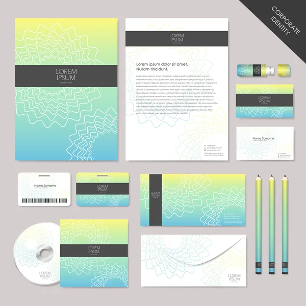 Vektor abstrakte Corporate Identity Set Grafik-Design — Stockvektor