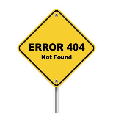 Hata 404 değil kurmak yol işaret 3D çizimi
