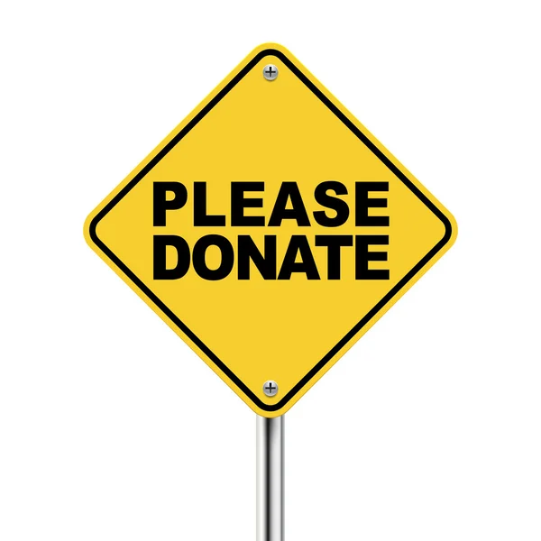 Please Donate Road Sign. Stock Photo, Picture and Royalty Free