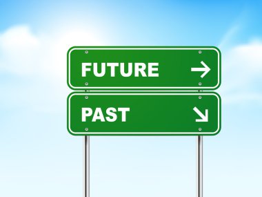 3D yol işaretiyle geleceği ve geçmişi 