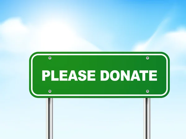 Please Donate Road Sign. Stock Photo, Picture and Royalty Free