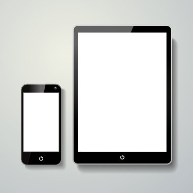boş cep telefonu ve dokunmatik yüzey