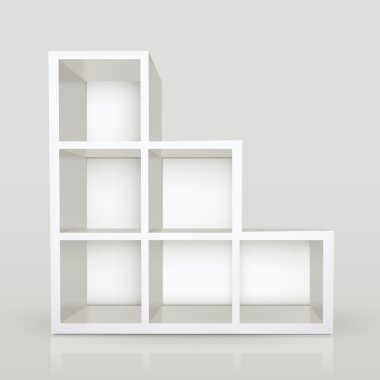 boş modern kitaplık 