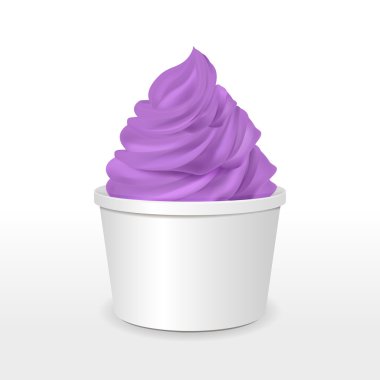 boş kağıt bardak üzüm dondurma ile 