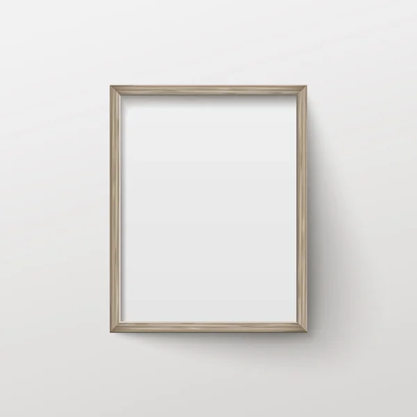 3d blank wooden frame template — Stock Vector