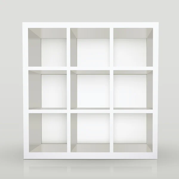 Librería moderna en blanco — Vector de stock