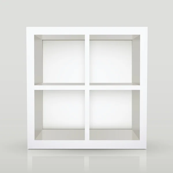 Blank modern bookcase — Stock Vector