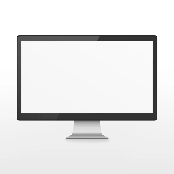 Televisión de pantalla plana en blanco moderno — Vector de stock