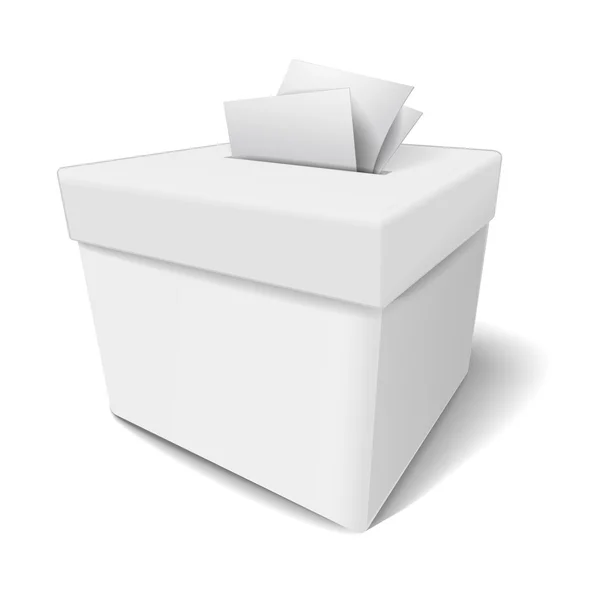 Крупним планом виборча скринька і голосування на кастингу — стоковий вектор