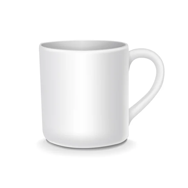 Taza blanca en blanco — Archivo Imágenes Vectoriales