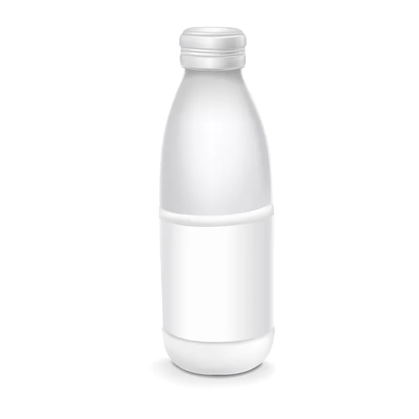 Flacon en plastique avec étiquette vierge — Image vectorielle