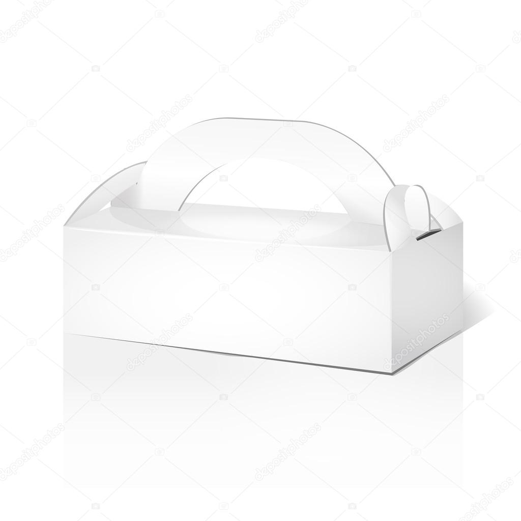 blank paper packaging bag with handle