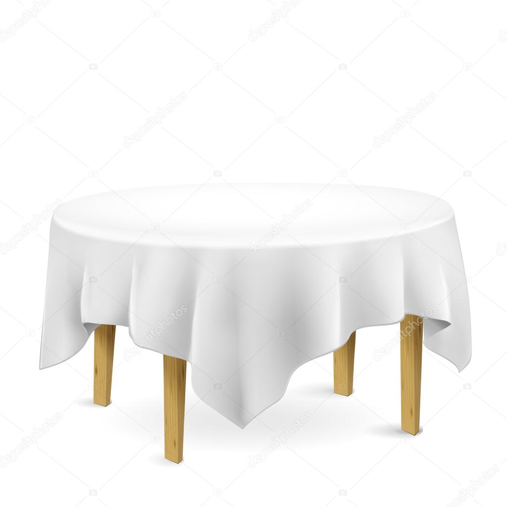 table with tablecloth 