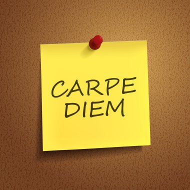 Carpe diem kelimeleri post it 