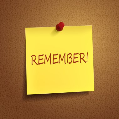 kâğıdın üzerinde kelime unutmayın 