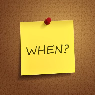 Ne zaman post-it üzerinde kelime 