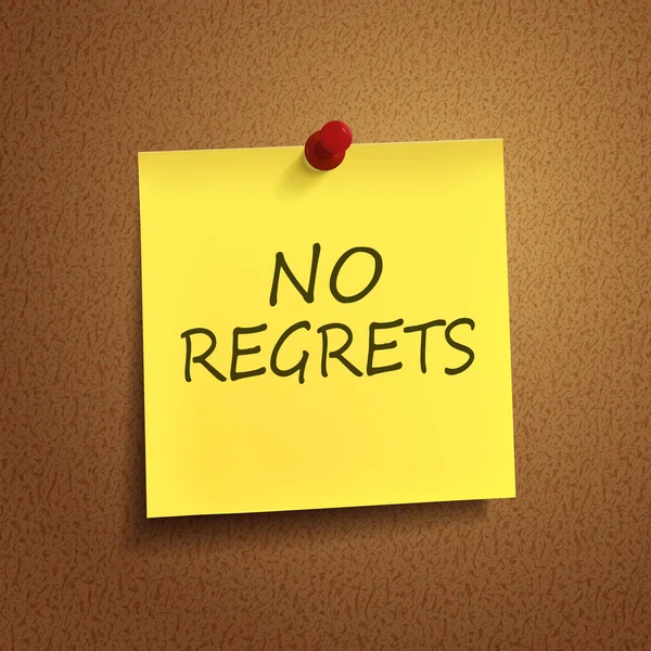 Sans regrets mots sur post-it — Image vectorielle