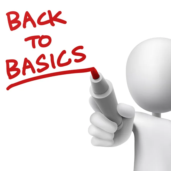 Back to basics written by a man — Stock Vector