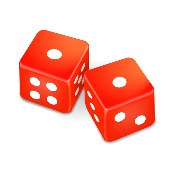 Two red dice — Stockvector