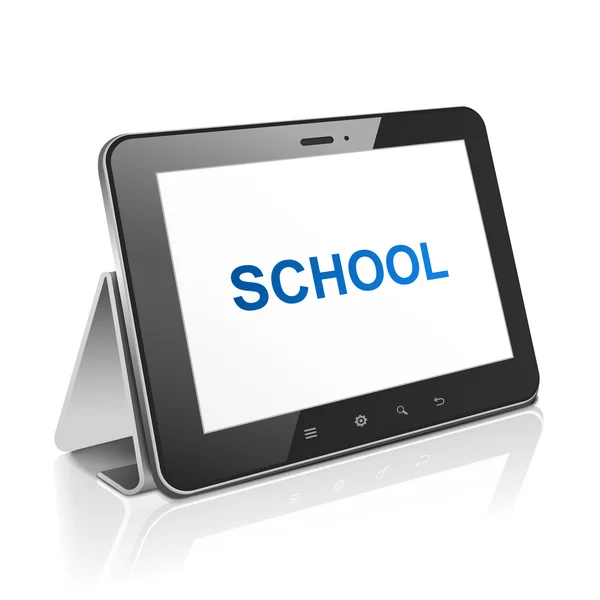 Tablet PC con escuela de texto en pantalla — Archivo Imágenes Vectoriales