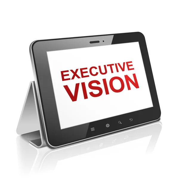 Tablet PC med text executive vision på displayen — Stock vektor