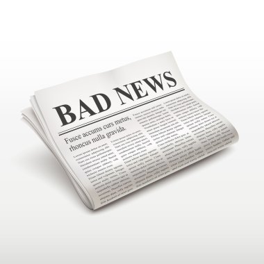 kötü haber kelimeleri gazetesi