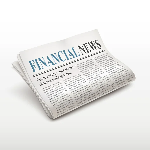 Noticias financieras en el periódico — Vector de stock