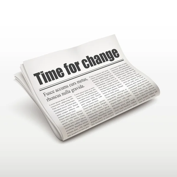 Tiempo para cambiar las palabras en el periódico — Archivo Imágenes Vectoriales