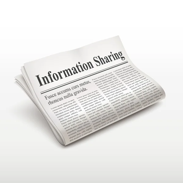 Condivisione di informazioni sul giornale — Vettoriale Stock