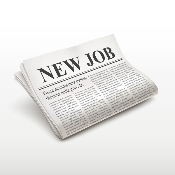 Neue Jobworte in der Zeitung — Stockvektor