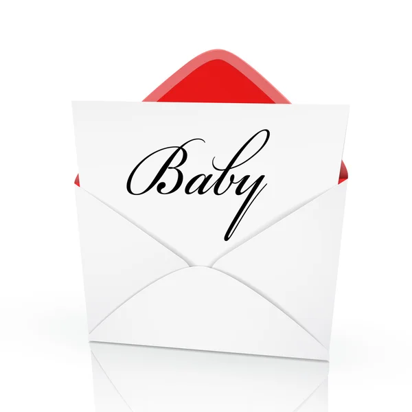 The word baby on a card — Stock Vector