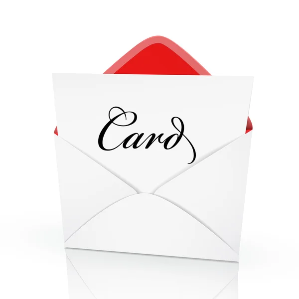 Η λέξη κάρτα σημειωθεί σε μια κάρτα — Διανυσματικό Αρχείο