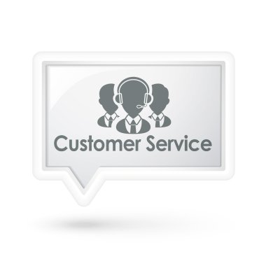 customer service with services icon on a speech bubble clipart