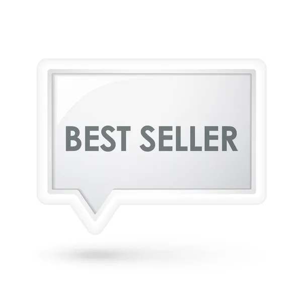 Icona di parole best seller su una bolla discorso — Vettoriale Stock