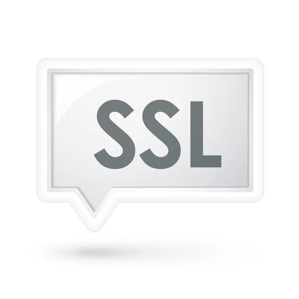 Palabra SSL en una burbuja de voz — Vector de stock