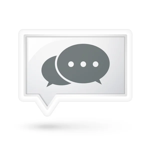 Comment icon on a speech bubble — Stock Vector