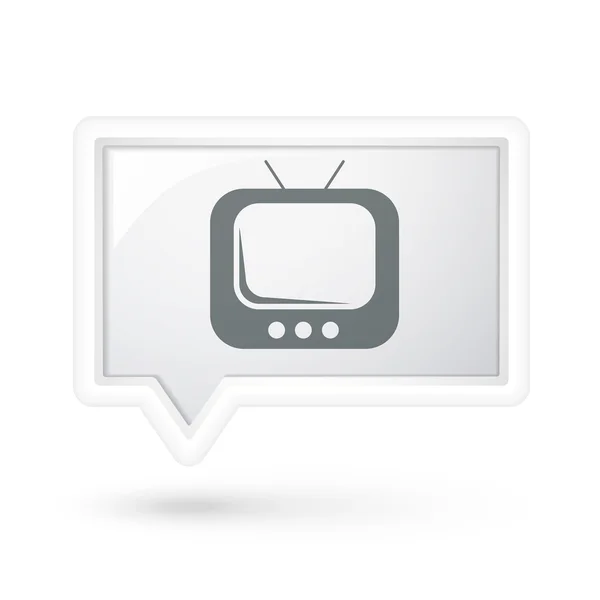 TV icon on a speech bubble — Stock Vector