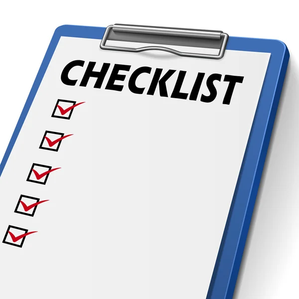 Checklist clipboard — Stock Vector