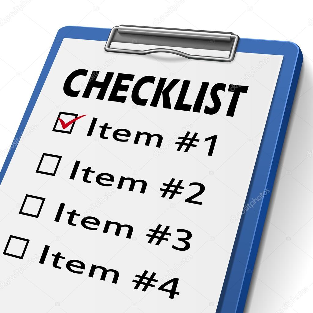 checklist clipboard