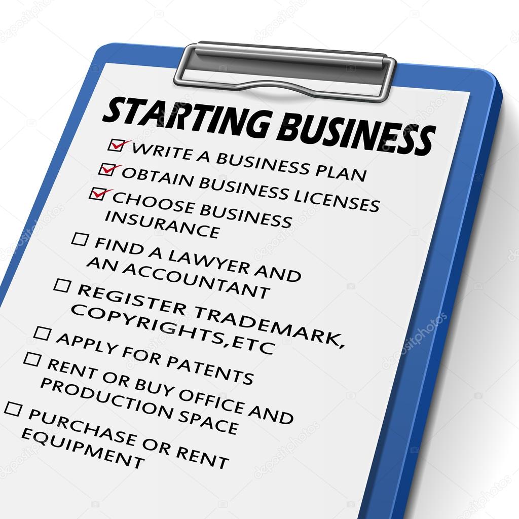 checklist for starting business