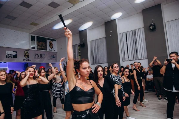Kharkiv Ucrania Personas Bailando Kizomba Pista Baile —  Fotos de Stock