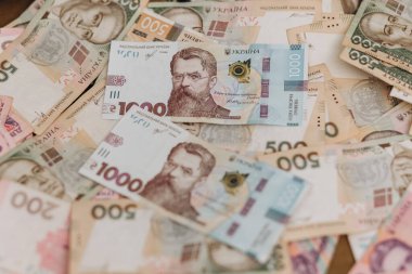 1000 Hryvnia 'nın banknotları. Ukrayna Hryvnia 'sı. Ukrayna Para Birimi