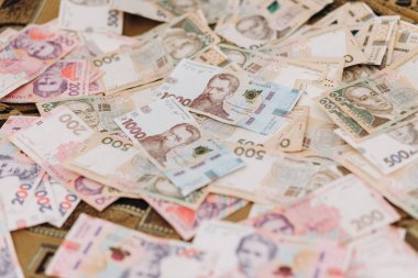 1000 Hryvnia 'nın banknotları. Ukrayna Hryvnia 'sı. Ukrayna Para Birimi