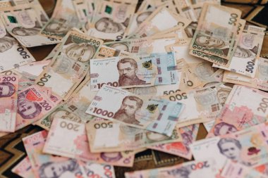 1000 Hryvnia 'nın banknotları. Ukrayna Hryvnia 'sı. Ukrayna Para Birimi