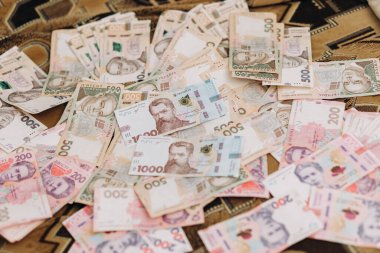 1000 Hryvnia 'nın banknotları. Ukrayna Hryvnia 'sı. Ukrayna Para Birimi