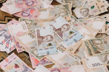 1000 Hryvnia 'nın banknotları. Ukrayna Hryvnia 'sı. Ukrayna Para Birimi